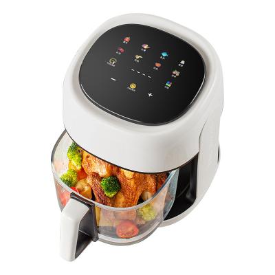 China Easy Operate New Product Household Touch Digital Electric Visible Glass Air Fryer For Roast Chicken And Chips for sale