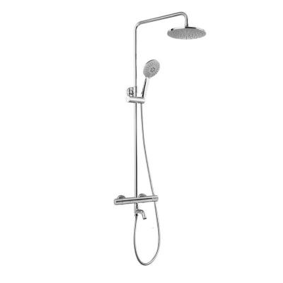 China With Slide Bar Home Bathroom All Thermostatic Mixing Valve Faucet Hand Shower Copper Smart Shower Set 26088-316 for sale