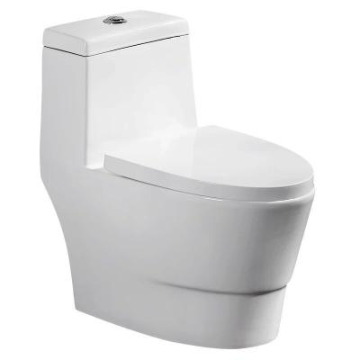 China Modern Household Zhijie Gloss Pad Lid Integral Connected Toilet Super Revolving Flush Through Silent Toilet for sale