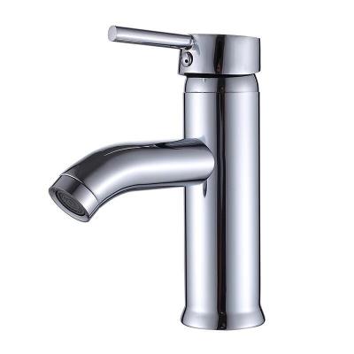 China 304 Stainless Steel Short Metered Basin Household Faucets Hot And Cold Single Hole Single Hole Basin Basin Faucet Bathroom Faucet for sale