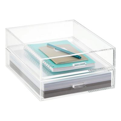 China Plastic Customized High End Clear Stackable Perspex Acrylic Desktop Letter Holder for sale