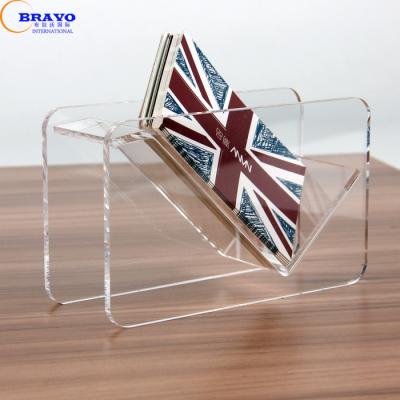 China Eco-friendly Single Counter Top Name Card Display Acrylic Business Card Holder for sale