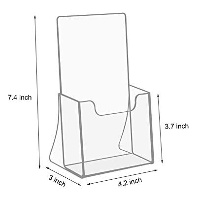 China Custom A4 A5 A6 Pure Solid Acrylic Flyer Racks Brochure Display Stand Free Standing Acrylic Brochure Holder for sale