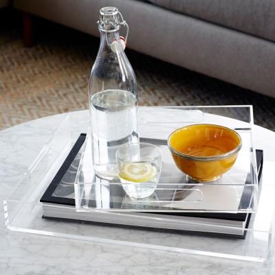 China Pure Durable Acrylic Marble Acrylic Serving Trays Serving Display Trays for sale