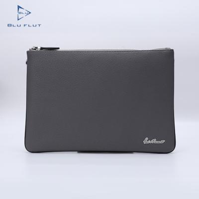 China Genuine Leather Luggage Sets Customized Fashion Luxury Genuine Leather Envelope Plain Clutch Bag Men Handbag Wholesale Manufacturer Custom for sale