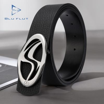 China 2021 Black Genuine Leather Mens Belts White Jiaye OEM Cowhide Panel Buckle Business Men Belt Custom Removable Buckle Leather Belt Strap for sale