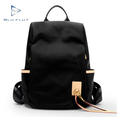 China Custom Made Black Women's FLut Waterproof Blue Hot Selling Polyester Fashion Shoulder Bag Premium Backpack Rucksack for sale