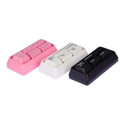 China Mini High Quality Plastic ABS White Color Keyboard Shape School Stationery for sale