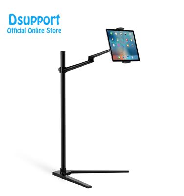 China Multifunctional Aluminum Alloy+Silicone Alloy Floor Stand For 4-14 Inch Tablet PC/Smartphone Stand Height/UP-6A Angle Adjustable for sale