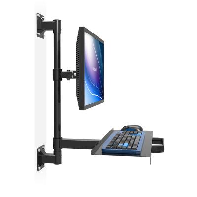 China Rack Customized Wall Mount Monitor Keyboard Sit-Rack Wall Mount Sit-Rack Desk Free Lifting Chain Workstation Motion TV Wall Mount Full for sale