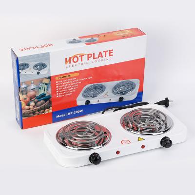 China High Quality Hotel 2000w 2 Burner Stove Electric Kitchen Hot Dishes Cooking Appliances for sale