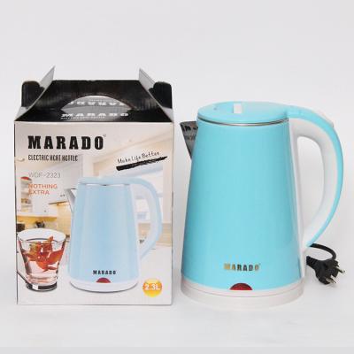 China 360 Degree Base Double Layer 2.3L Commercial Plastic Plastic Electric Water Kettle for sale