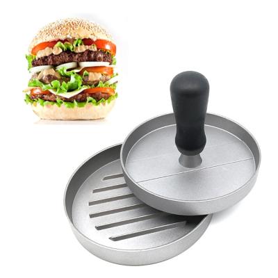 China Amazon Sustainable Metal Logo Burger Press BBQ Hamburger Press Custom Meat Press for sale