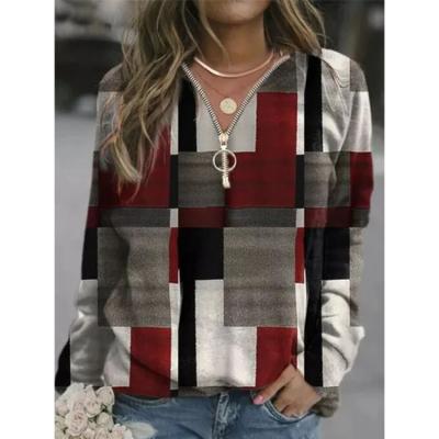 China Wholesale High Quality Viable Plus Size Casual Hoodies Women's Plaid Cashmere Blazer Sweater Hoodie for sale