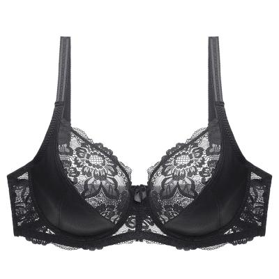 China 2021 Women Breathable Comfort Revolution Wire Free See Through Lace Bra for sale