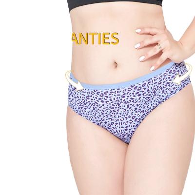 China Antibacterial Super Leakproof High Leakproof Heavy Flow Panties Leopard Waist Menstrual Panties For Women for sale