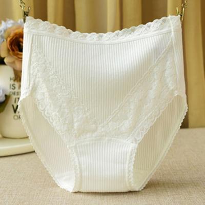 China Breathable plus size underwear lace up cotton breathable woman underwear panties high quality wholesale hot sale for sale