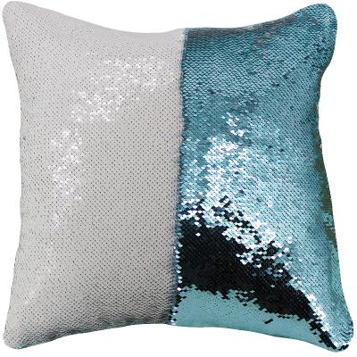 China Inflatable Printable Reversible Sequin Color Textile Sublimation Magic Pillow Case for sale