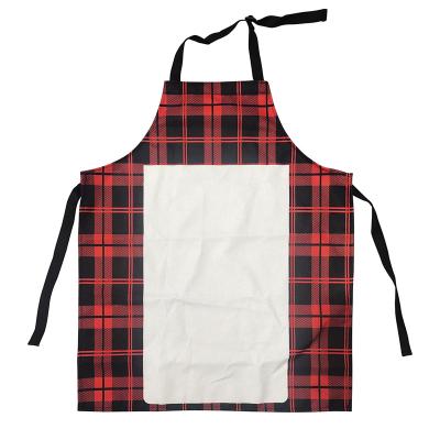 China Modern Christmas Home Kitchen Baking Accessories Sublimation Buffalo Plaid Kitchen Christmas Baking Apron for sale