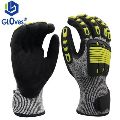 China Slip-Resistance LGSAFETY 13gauge Mountaineering Gloves Auto Parts Oil-Resistant Anti-Cut Shockproof Rescue Mechanical Gloves for sale