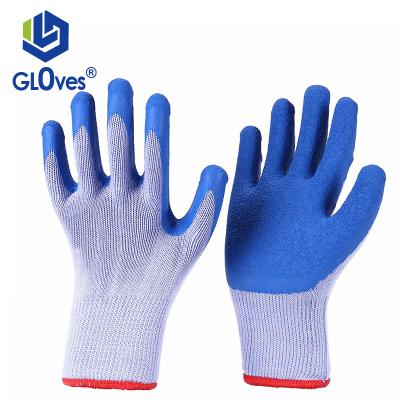 China LGSAFETY Ten Gauge Comfortable Latex Gauge Work Safety Protection Work Gloves Coated Construction Men for sale