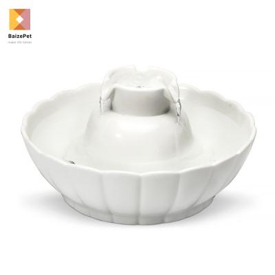 China New Inventions Pet Automatic Ceramic Conductive Dog Bowl Automatic Pet Fountain Pet Water Amazon Hot Selling for sale