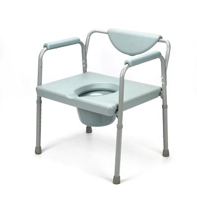 China Large Steel Obesity Body Weight Use Specially Designed Wider Commode Chair Toilet Chair for sale