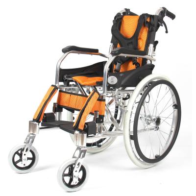 China Small 30Cm Seat Width Special Aluminum Aluminum Frame Kids Pediatric Manual Travel Wheelchair for sale