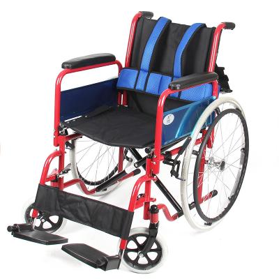 China Wheelchair Detachable Manual Steel Frame Folding Good Selling Convenient And Easy To Assemble Handicapped Tools 100kg for sale