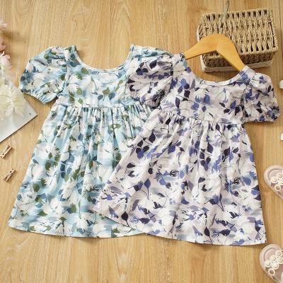 China Washable High Quality Casual Toddler Clothes Puff Sleeve Dresses Kids Wears Girls Dresses for sale