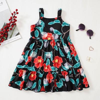 China Washable Off Shoulder Toddler Baby Girl's Sweet Frock Boutique Summer Stock Dresses Girls for sale