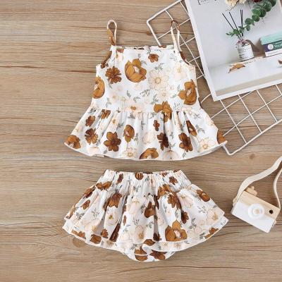 China Summer Kids Breathable Floral Camisole Teenager Matching Toddler Clothes Girls for sale