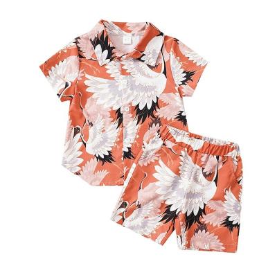 China Chinese Style New Arrival Summer Children Casual Shirt 2 Piece Sets Shorts Child Boy Set Children Clothing for sale