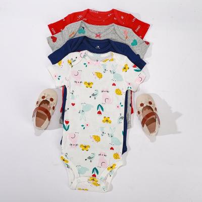 China 100% Cotton 6-12month 100% Baba Knitted Bodysuit Baby Animal Printing Baby Boutique for sale