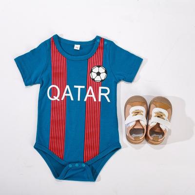 China 95% Cotton/5% Polyester Round Neck Button Cotton Snap Baby Clothes Knit Newborn Baby Boy Rompers for sale