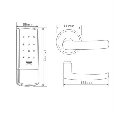 China Mortise Electronic Smart Password App Digital Door Lock American Standard for sale