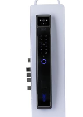 China OEM ODM Fingerprint Door Lock Black Smart Home Gate Lock With Surveillance Camera for sale