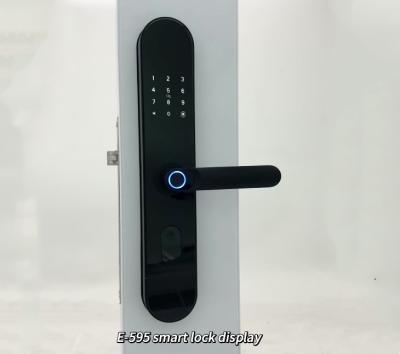 China ELA E-595 High Quality TUya Wifi Digital Fingerprint Keyless Access Smart Home Handle Lock for sale