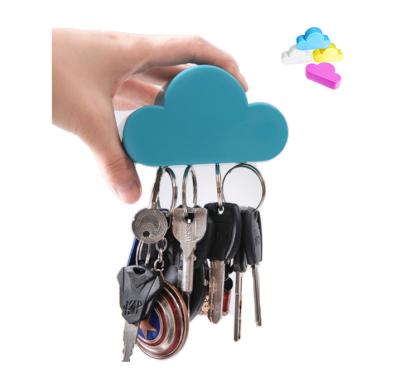 China Self-magnetic Corporate Gifts White Cloud Shape Magnetic Magnets Lock Holder For Home Office Decoration for sale