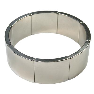 China Large Industrial Neodymium Permanent Coating Bonded Magnet Arc Magnet For Ceiling Fan Motor for sale