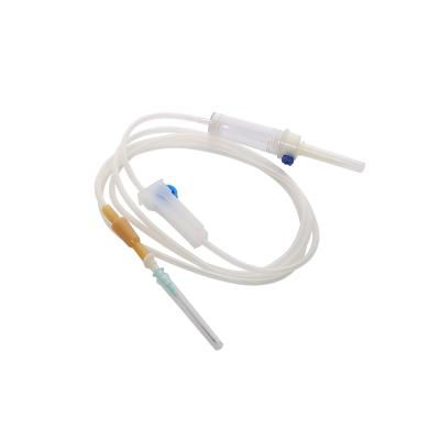 China Disposable PVC Rubber Site Infusion Drip Set (20drops) for sale