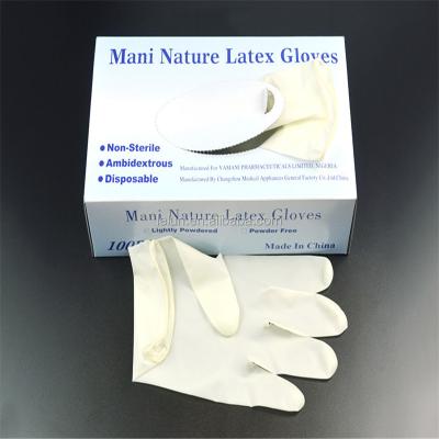 China Latex Examination Powder Free Gloves S, M, L, XL S for sale