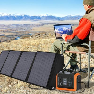 China Power Station Camping Solar Panel Mono Foldable 300w 18v 4 Travel Charger - Folded Outdoor Solar Panel For Campers for sale