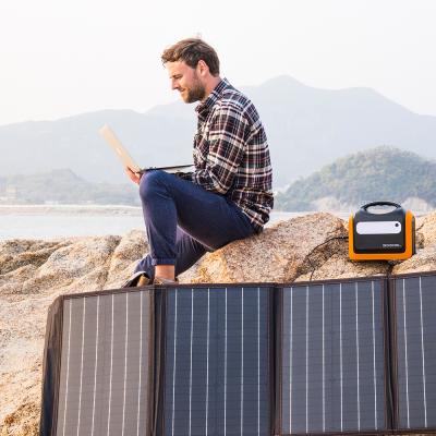 China Wholesale Outdoor Camping Solar Panel 100W Big Power Station Foldable Portable Kit for sale