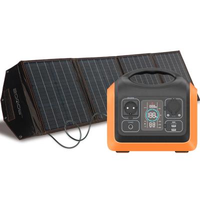 China 220V 600W Portable Solar Power Generator Home Power Station with 100W Portable Solar Panel for Home for sale