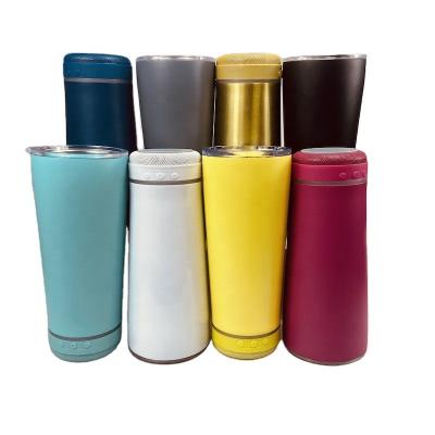 China Factory Sustainable Supply High Quality Guangzhou Water Bottle Vacuum Tumbler Cup Wireless Music Smart Insulated Speaker With Blue Tooth for sale