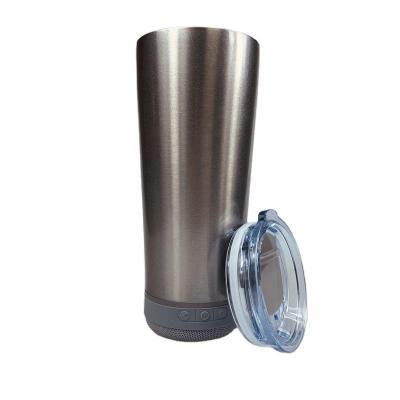 China Viable wireless speaker 18oz cup stainless steel sublimation music cups blue glass speaker double wall toothTumbler with ambient light for sale