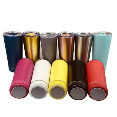 China Custom Viable Factory Most Popular Music Battery Power Real Thermos Wireless Smart Water Cup Wireless Speaker With Flashlight for sale