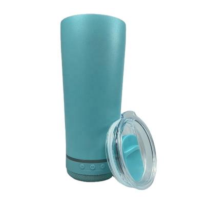 China Viable Made in China Smart Blue Music Cup Tooth Tumbler IPX6 Waterproof Tackle Stainless Steel Water Bottle Speaker Support Usb Charging for sale