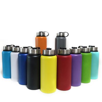 China Sustainable Creative Custom Travel Double Wall Vacuum Drinking Sport Stainless Steel Insulated Water Bottle With Handle for sale